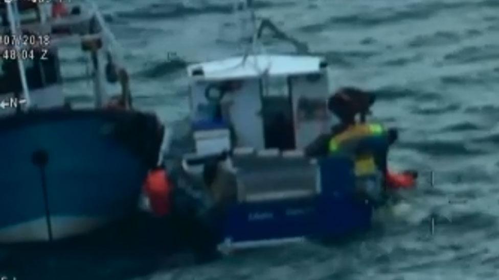 Rescue of fisherman on Loch Hourn