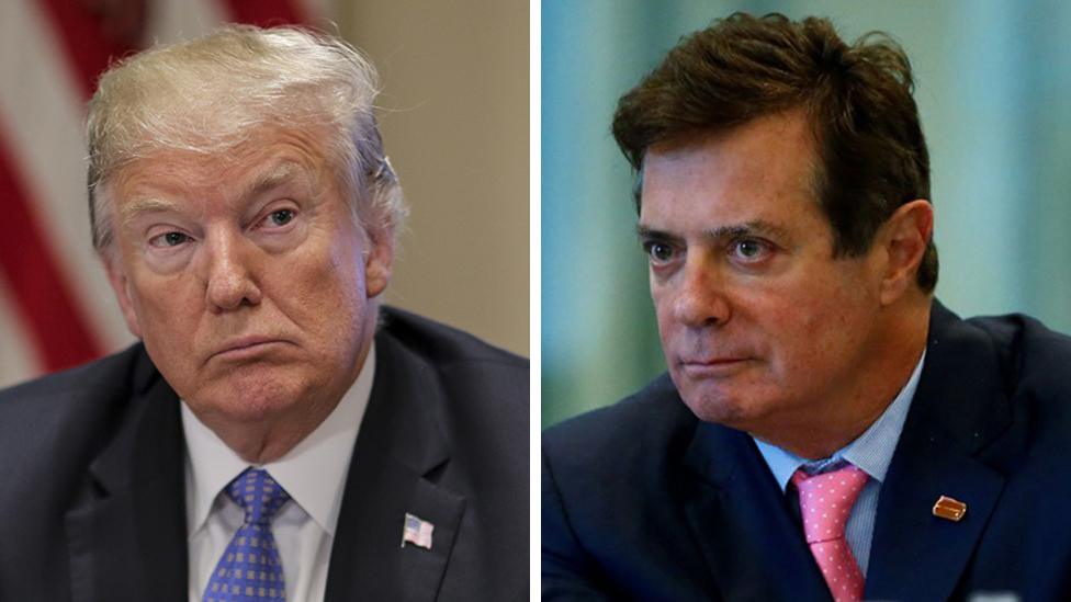 Composite photo of Trump and Manafort