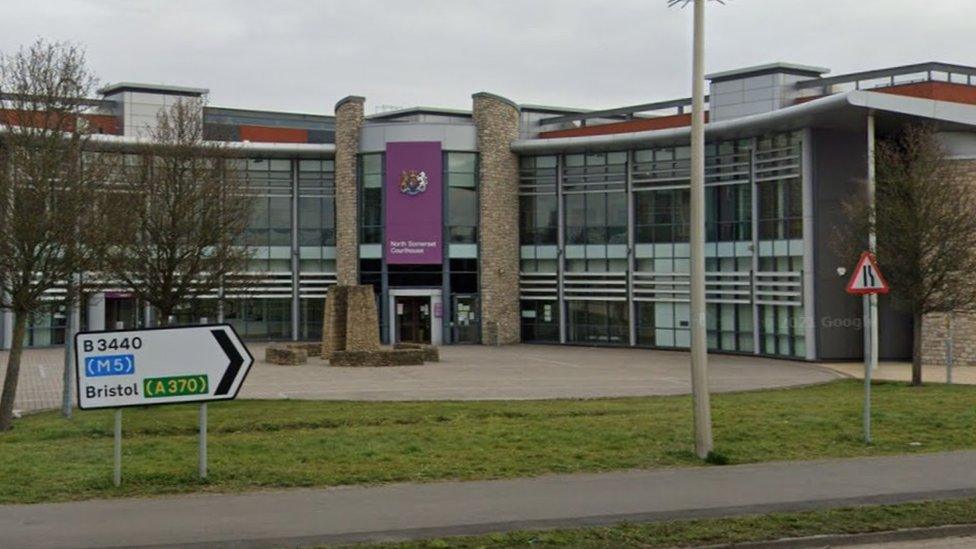 Outside of North Somerset Magistrates Court