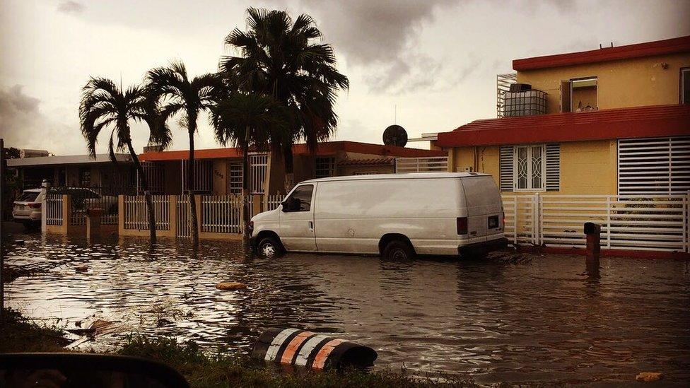 Unrecovered debris in the streets is causing flooding when it rains, says Maria