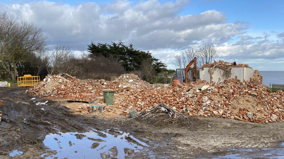 Anne Jones's demolished house in Easton Bavents