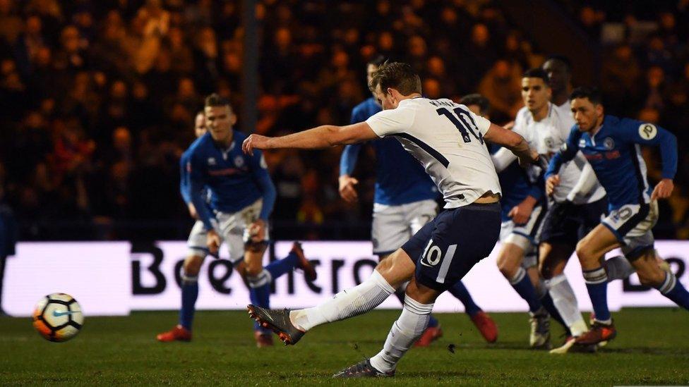 Harry Kane scores v Rochdale in the FA Cup