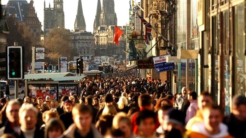 Princes Street in Edinburgh's city centre