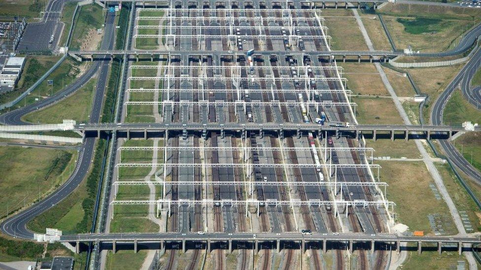 Overhead shot of the Eurotunnel