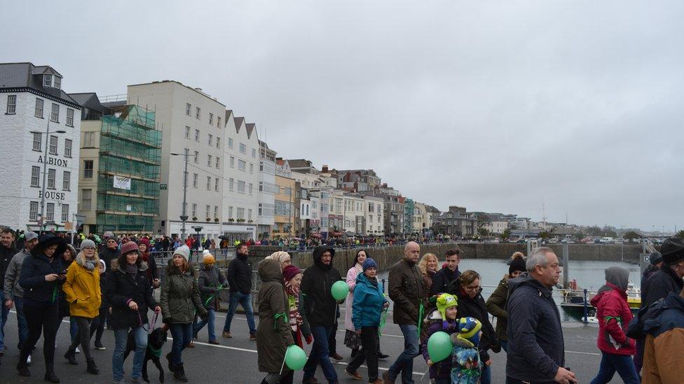 Protest in Guernsey