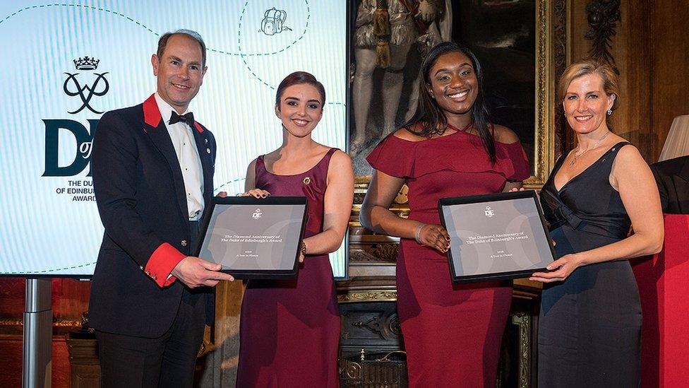 Doyin Sonibare meeting Prince Edward and the Countess of Sussex