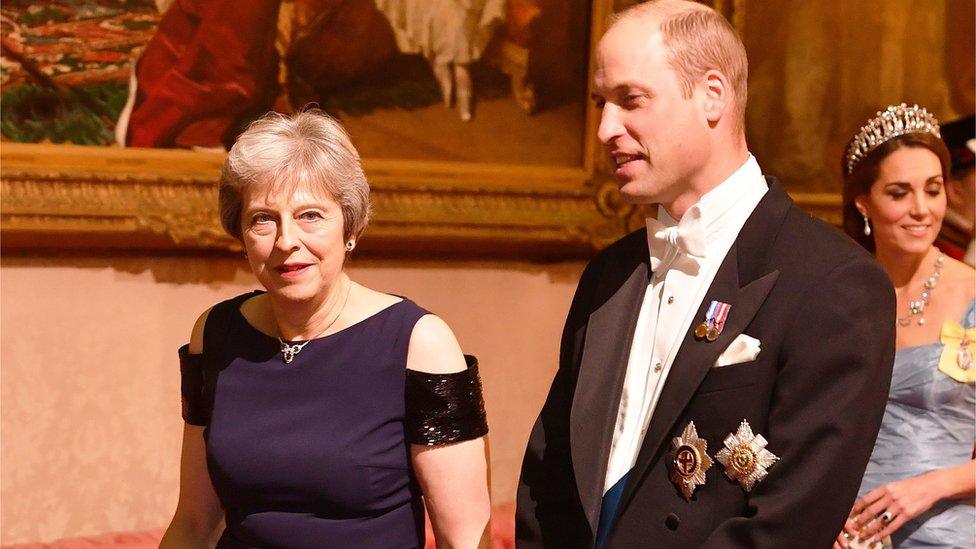 Theresa May with Duke of Cambridge