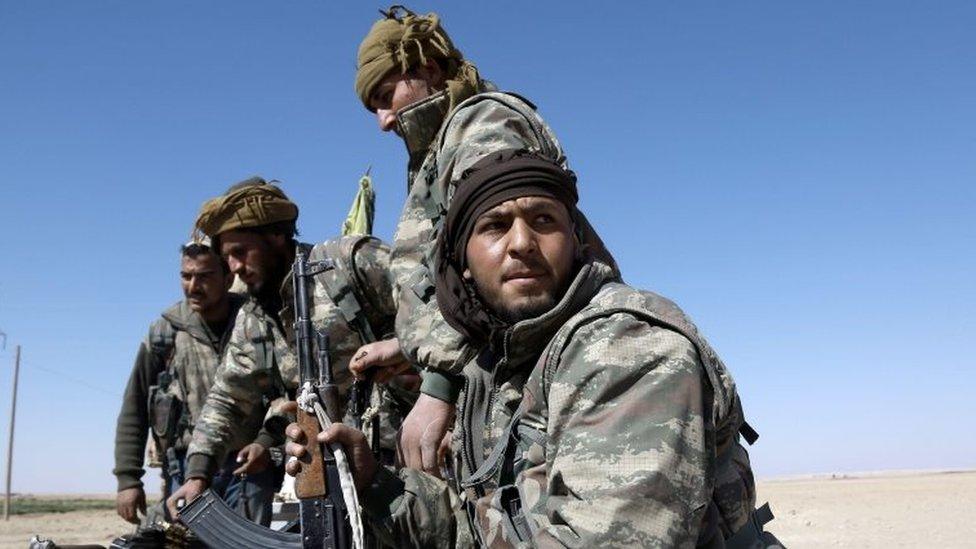 Fighters from the Syrian Democratic Forces near Deir al-Zour, Syria. Photo: 21 February 2017