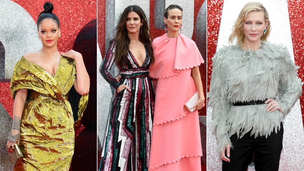 Rihanna, Sandra Bullock, Sarah Paulson and Cate Blanchett at the London premiere