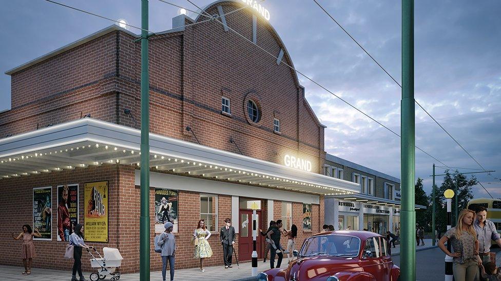 A CGI of the Grand Cinema from Ryhope