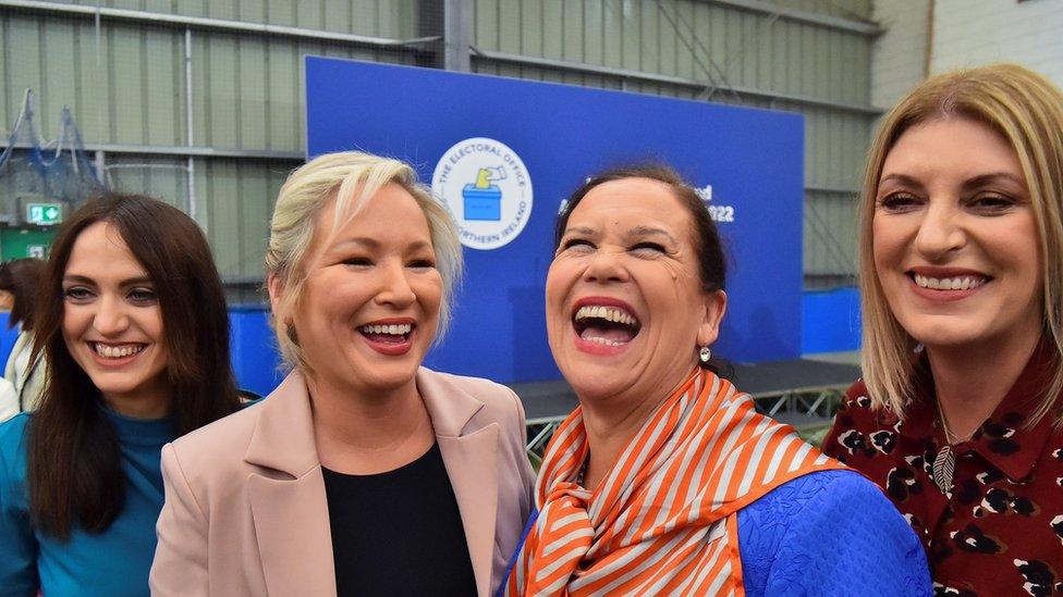 Sinn Fein's Michelle O'Neill and Mary Lou McDonald