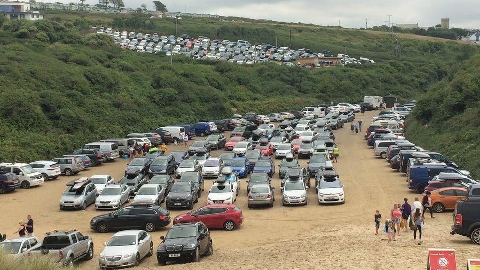 Crantock beach car park