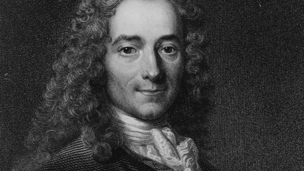 Portrait of the French philosopher Voltaire