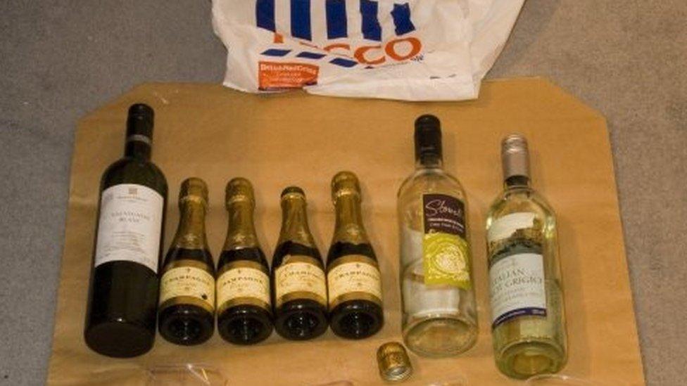 Bottles and items seized from Worboys