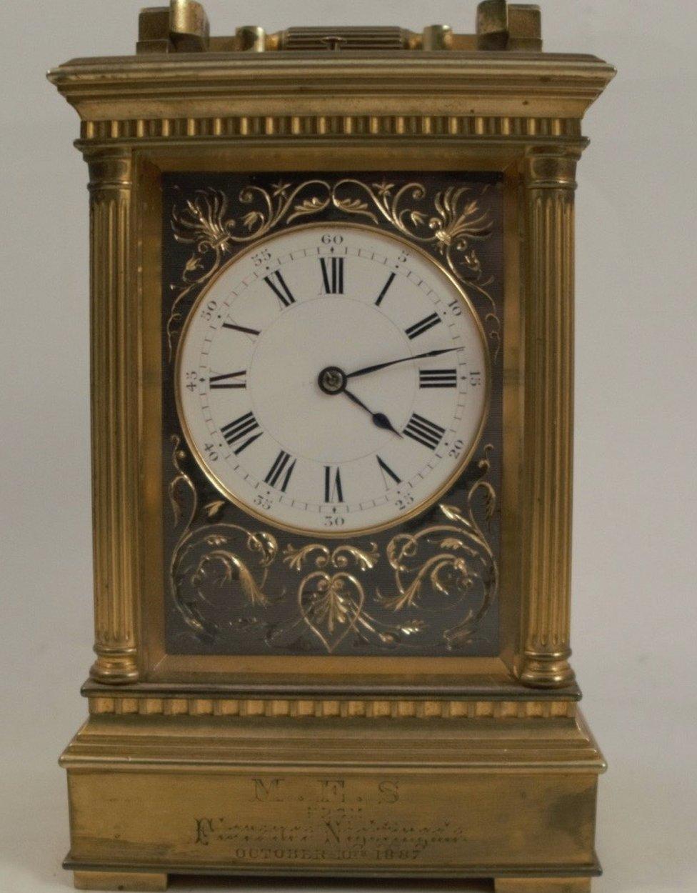 Full length carriage clock