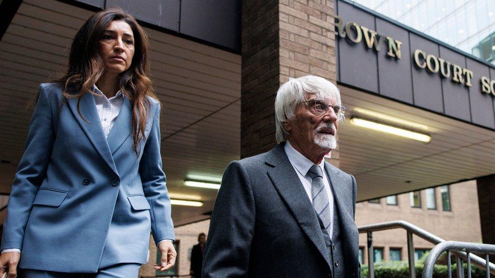 Bernie Ecclestone and wife Fabiana