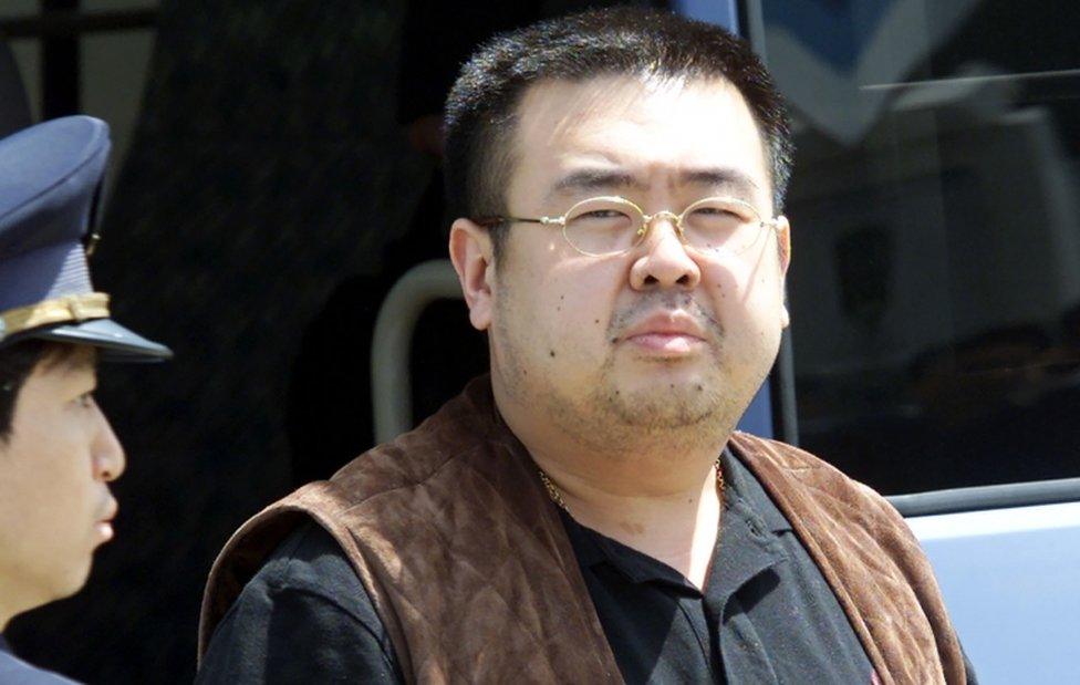 Kim Jong-nam pictured getting off a bus at Narita airport near Tokyo