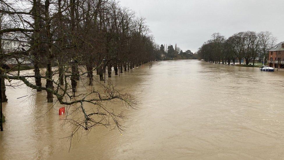 River Avon in Evesham on Saturday lunchtime