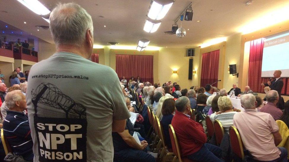 About 200 people attended a public meeting about the proposed prison in Baglan