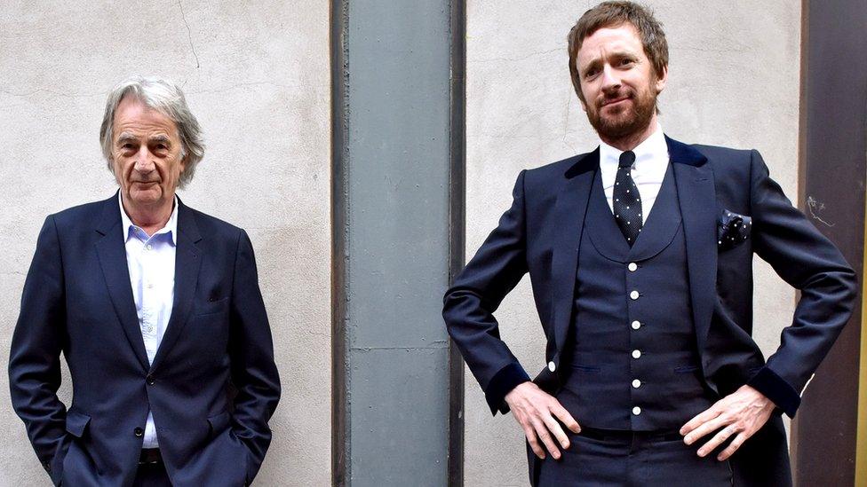 Designer Sir Paul Smith with Sir Bradley Wiggins