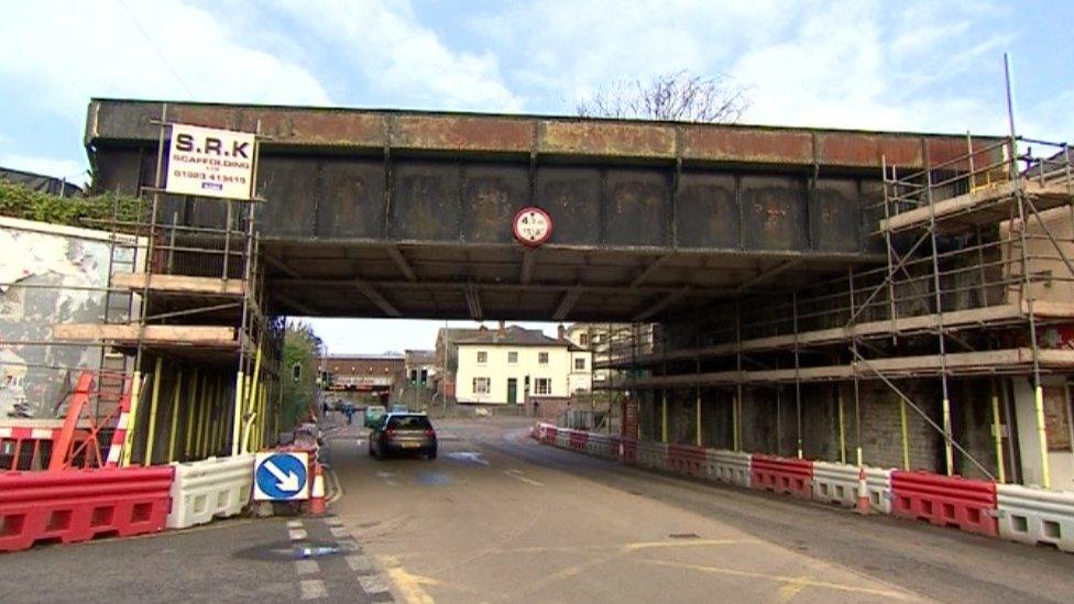 Kingston Loop bridge going over Station Road, Taunton