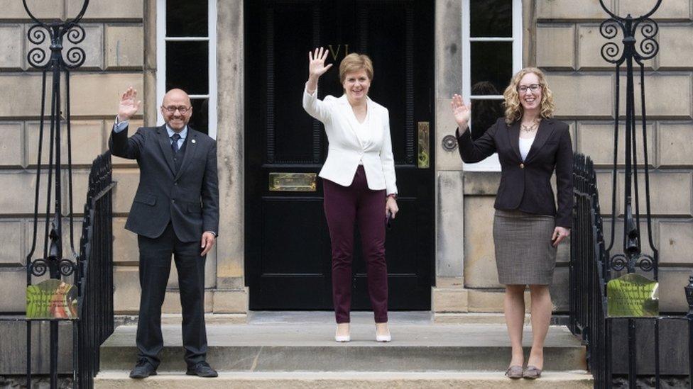 patrick harvie lorna slater and nicola sturgeon