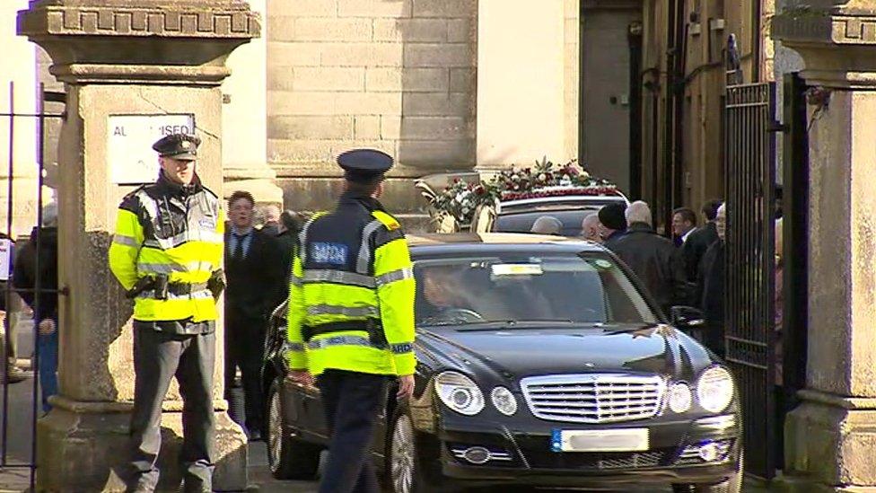 Gardai carry out major security operation during funeral of man murdered in Dublin