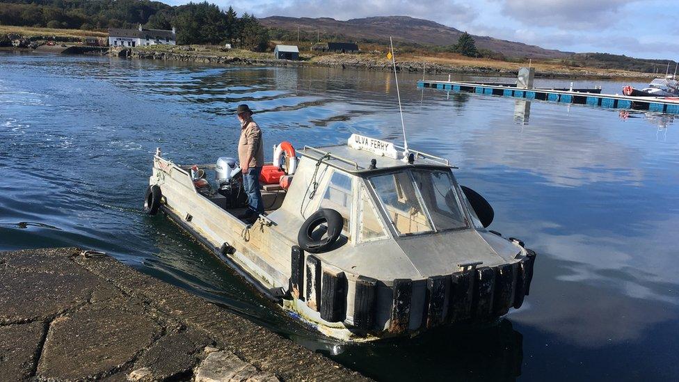 Donald Munro on the Ulva ferry