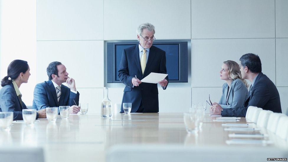 People in a business conference room