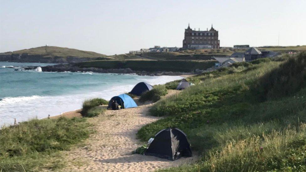 Tents at Fistral