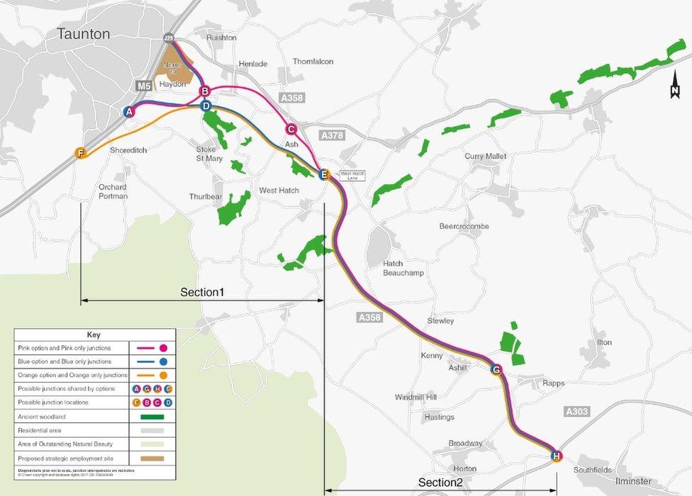 Three new options for the A358 upgrade unveiled 15 January 2018