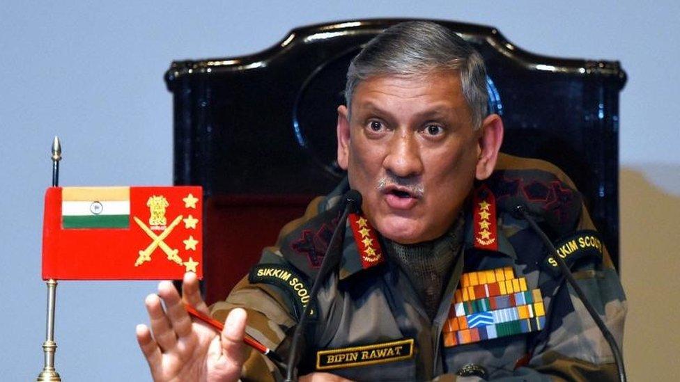 File photof Indian army chief General Bipin Rawat