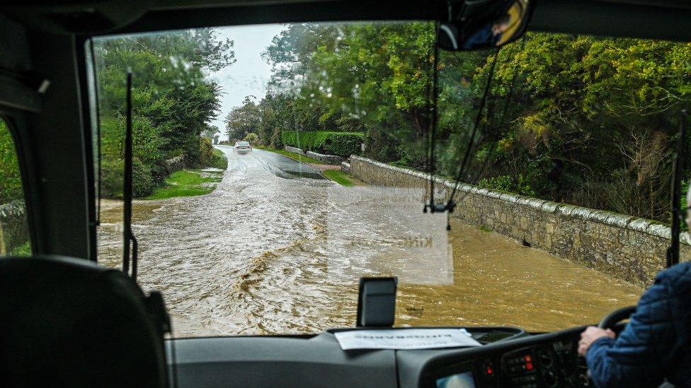 flooded road