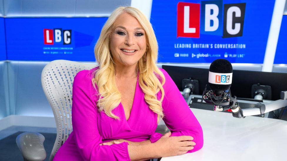 Vanessa Feltz in the LBC studio