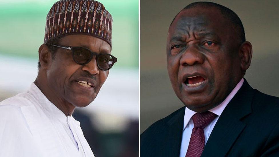 Muhammadu Buhari and Cyril Ramaphosa