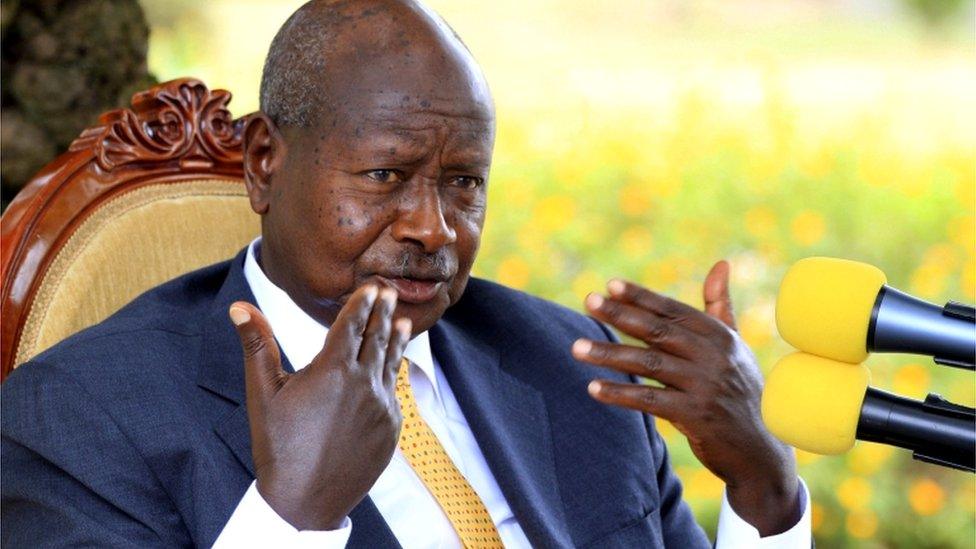 President Yoweri Museveni pictured at his country home