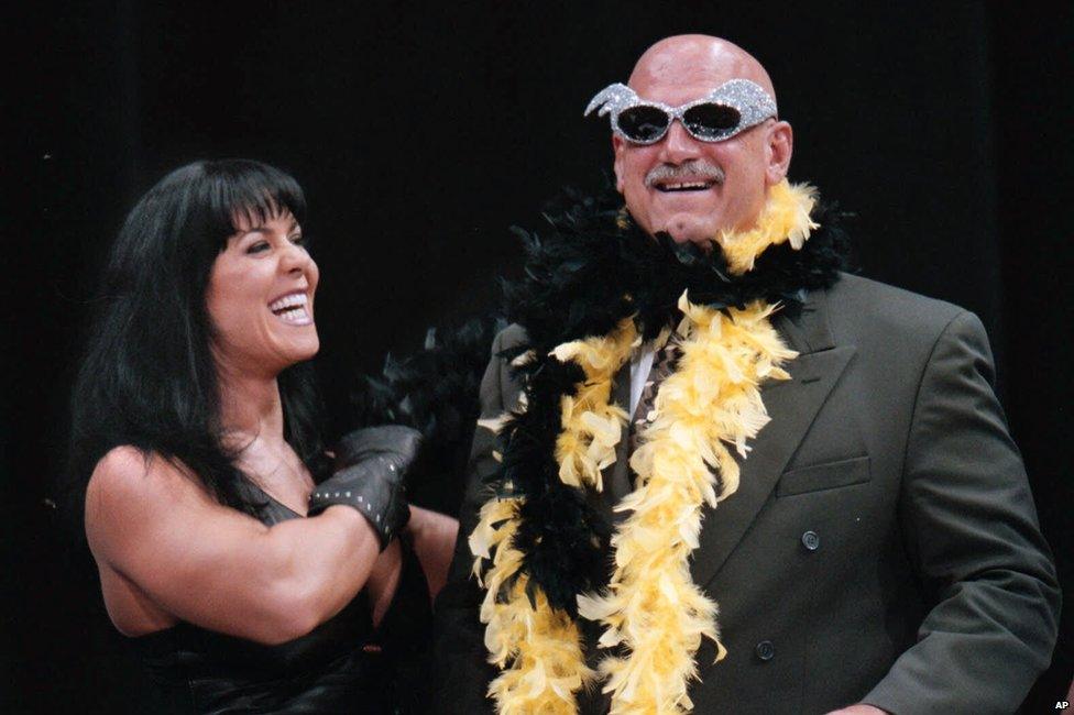 Chyna and Minnesota governor Jesse Ventura