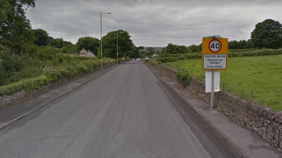 Pentre Berw village sign