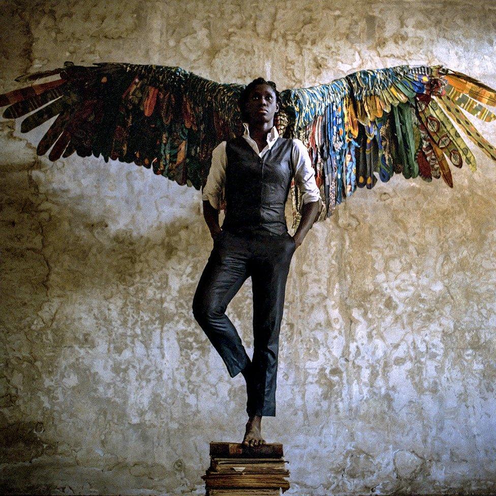 Woman with wings