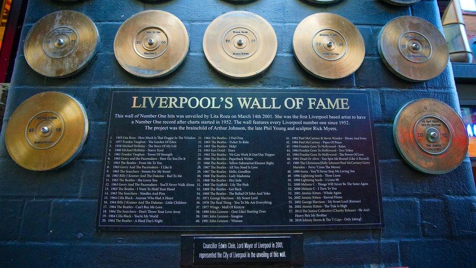 Liverpool's Pop Music Wall of Fame