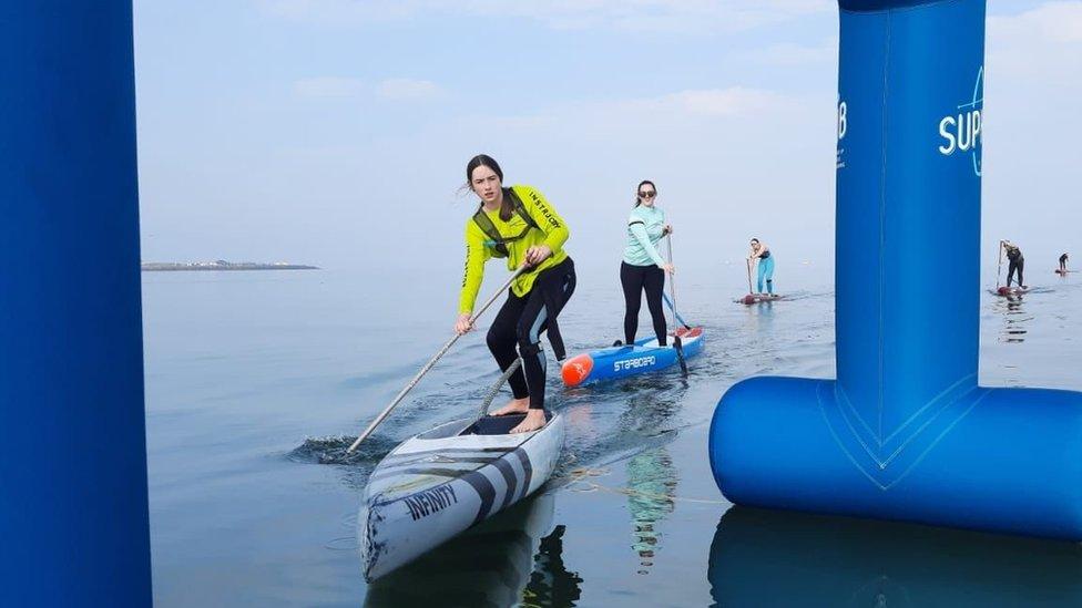 Paddleboarder Molly McKibben