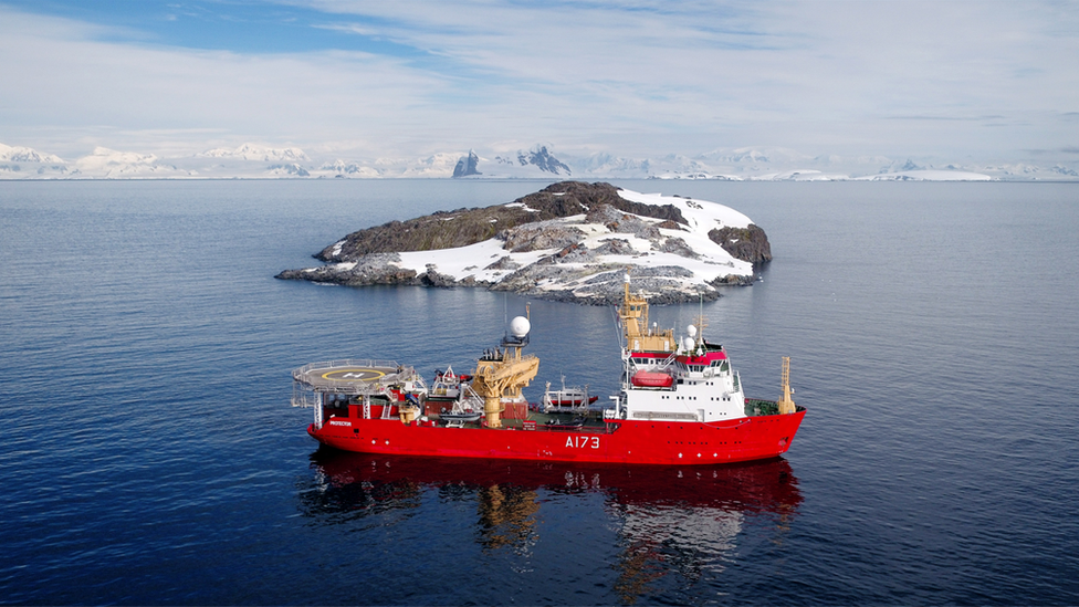 HMS Protector at sea