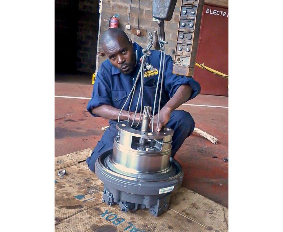 Wycliffe Ochieng back in his days at the Spencon plant