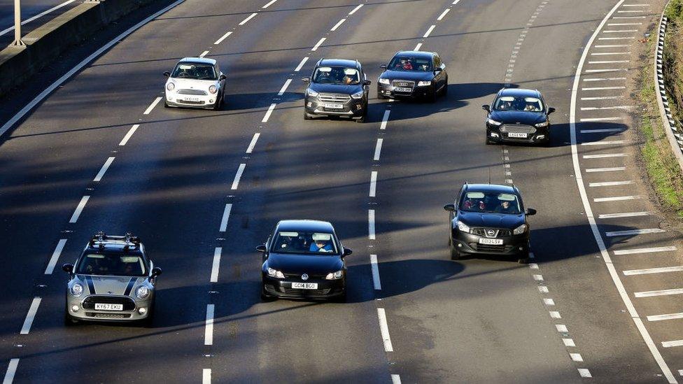 File photo chowing cars travelling on the M1.