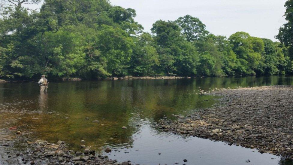 Fisherman in the River Wharfe