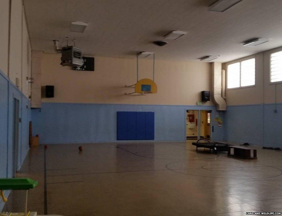 The gym from Tiller's primary school