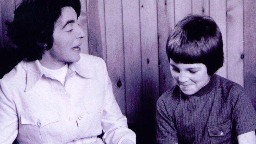 Dame Stephanie Shirley with her son Giles