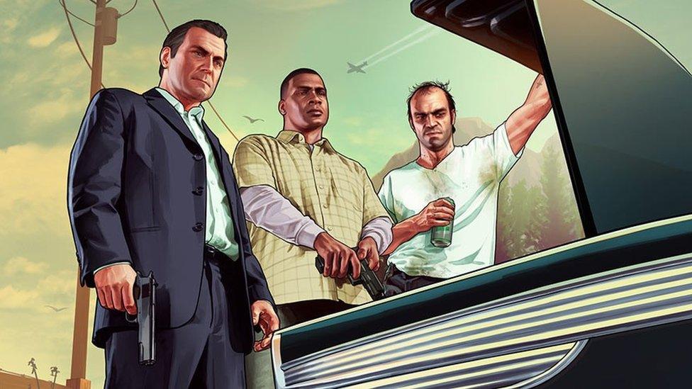 Three characters from GTA V