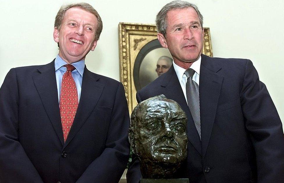 Sir Christopher Meyer and George W Bush