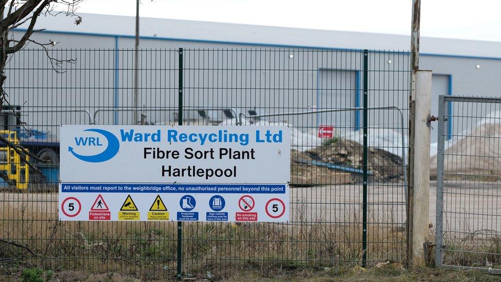 The Ward Recycling Ltd plant in Hartlepool